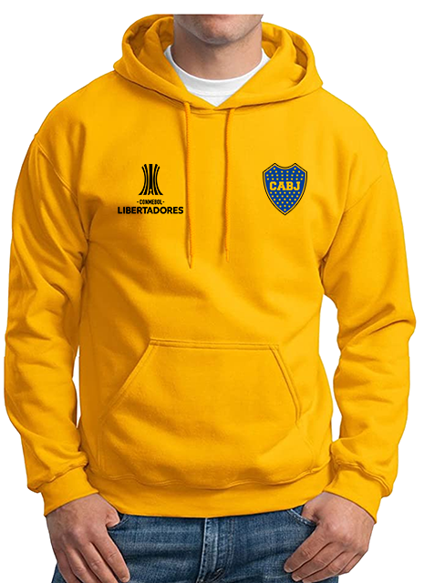 BUZO HOODIE CAPOTA DEPORTIVO BOCA JUNIOR COPA LIBERTADORES
